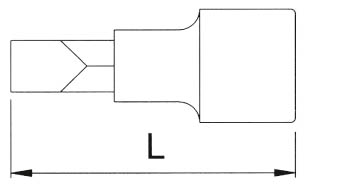 Головка торцевая с вставкой SL4,5 1/4 Licota H2SL045