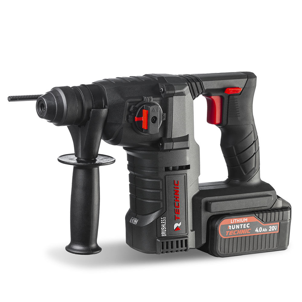 Перфоратор аккумуляторный TECHNIC 2.5Дж, 20В, 2*4Ач, 900Вт RUNTEC RT-EH900T