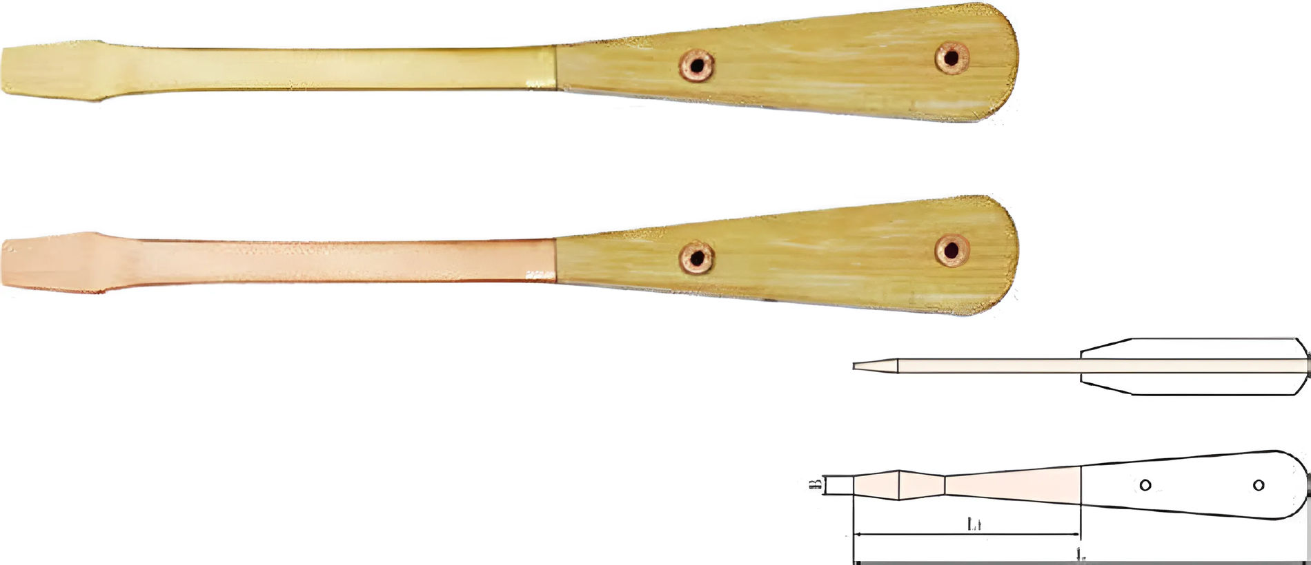 Отвертка монтажника SL 8х110 (общ.250мм) искробезопасный сплав AlCu 262-1004, HORTZ