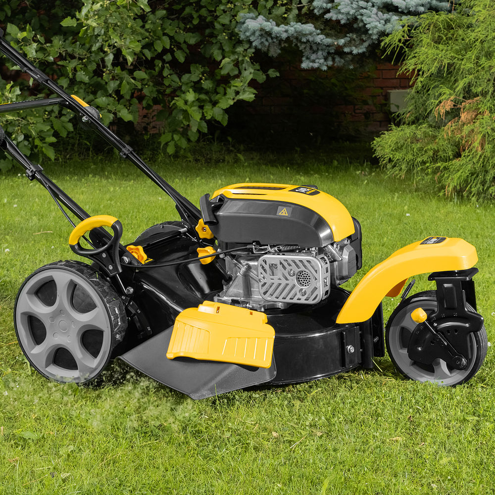 Бензиновая газонокосилка GLT-460SP-T, Trike 149 см3, 46 см, привод, панель, 60л Denzel  (58810)