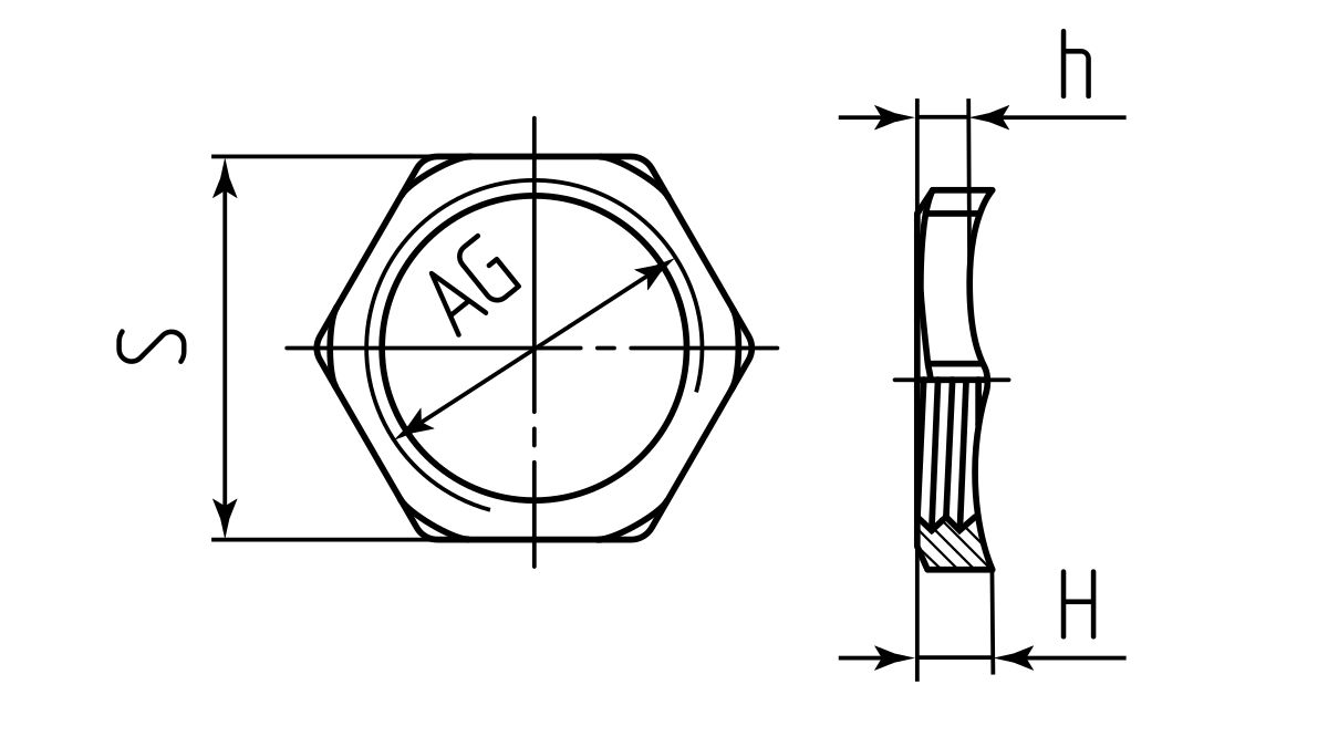 Гайка латунная Г3-М25 (Fortisflex) (88239)