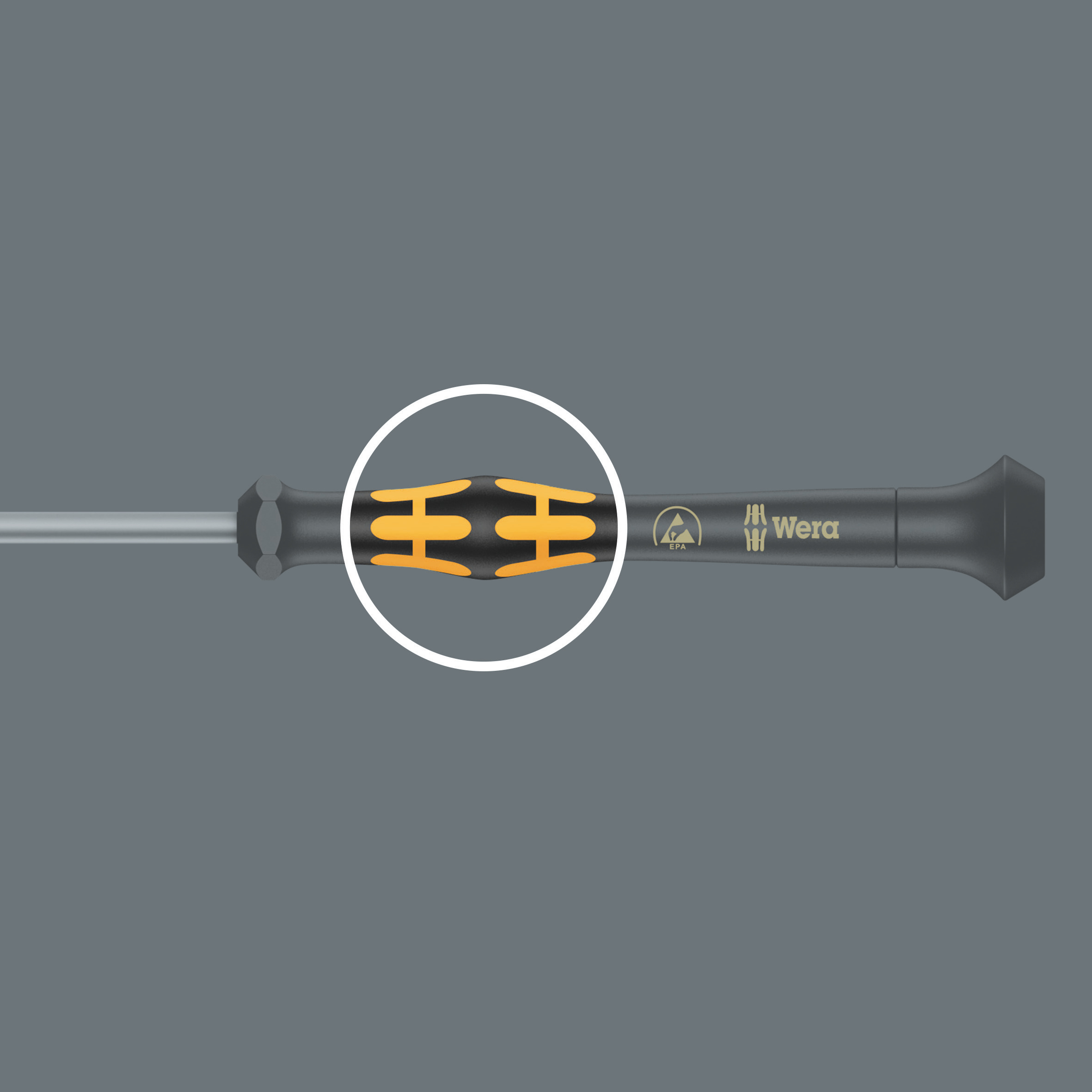 Отвёртка крестовая антистатическая прецизионная PH 0 x 60 мм ESD Kraftform Micro серия 1550 PH Wera WE-030111