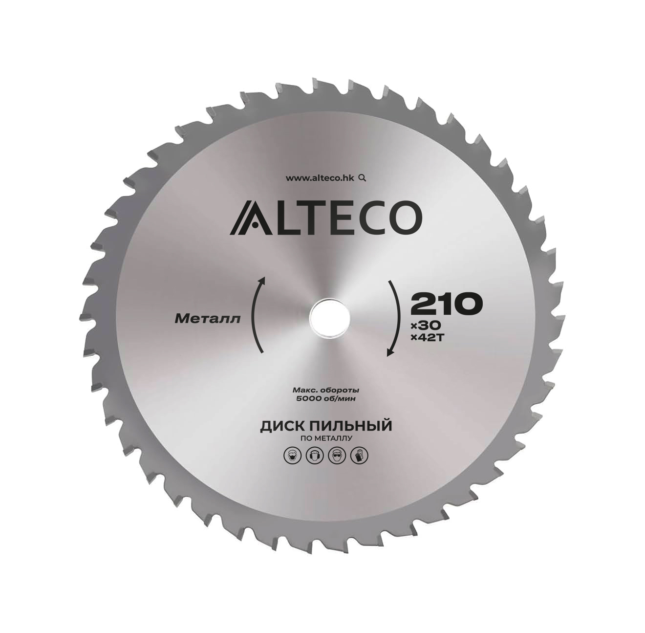 Диск пильный по металлу 210х30х42Т ALTECO, шт