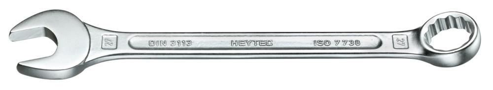 Ключ гаечный комбинированный 18 мм, Cr-V, хром, DIN 3113A, HEYCO HE-50810018080