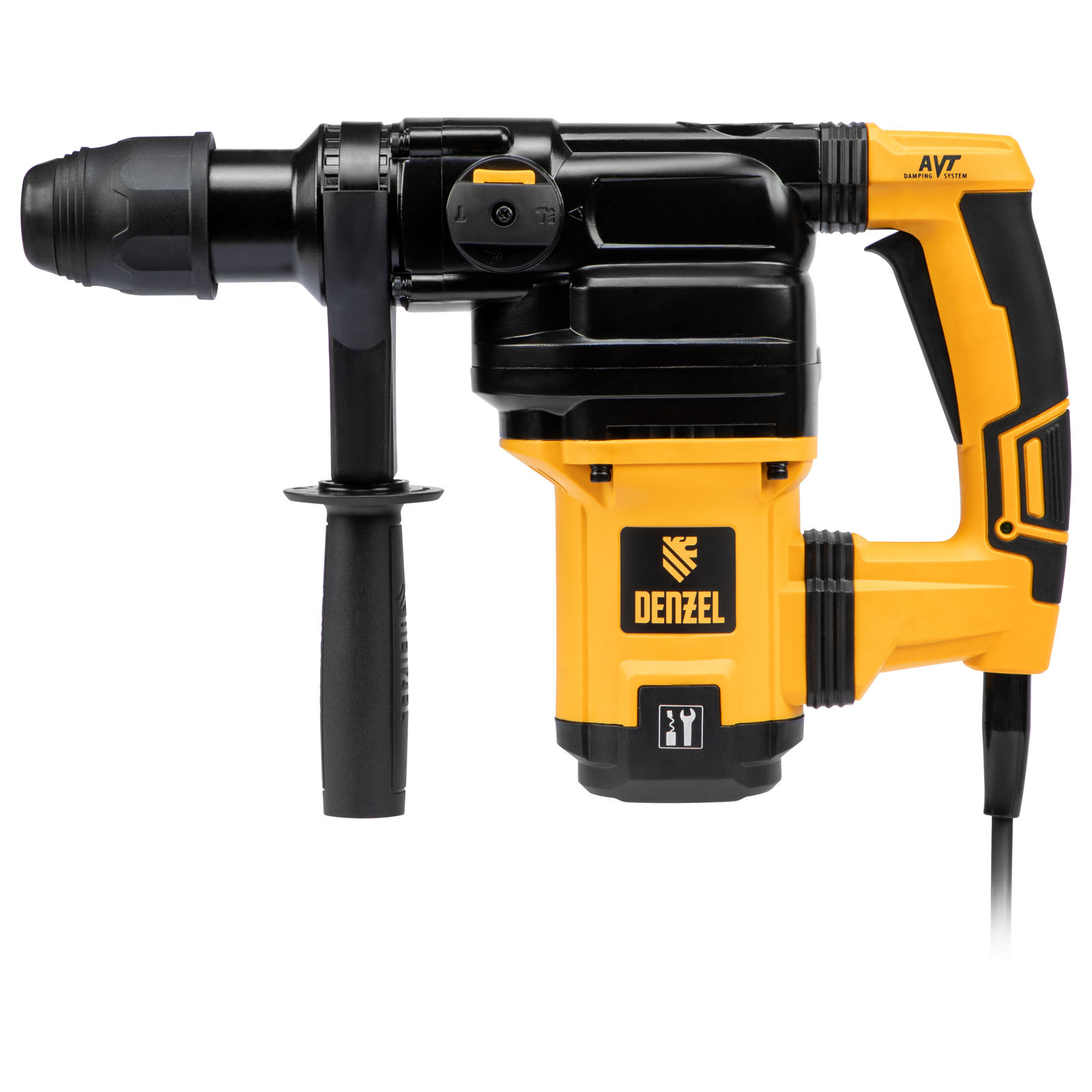 Перфоратор электрический RHV-1050-38-max, SDS-max, 1050 Вт, 10 Дж, 2 плюс 1 режим Denzel (26620)