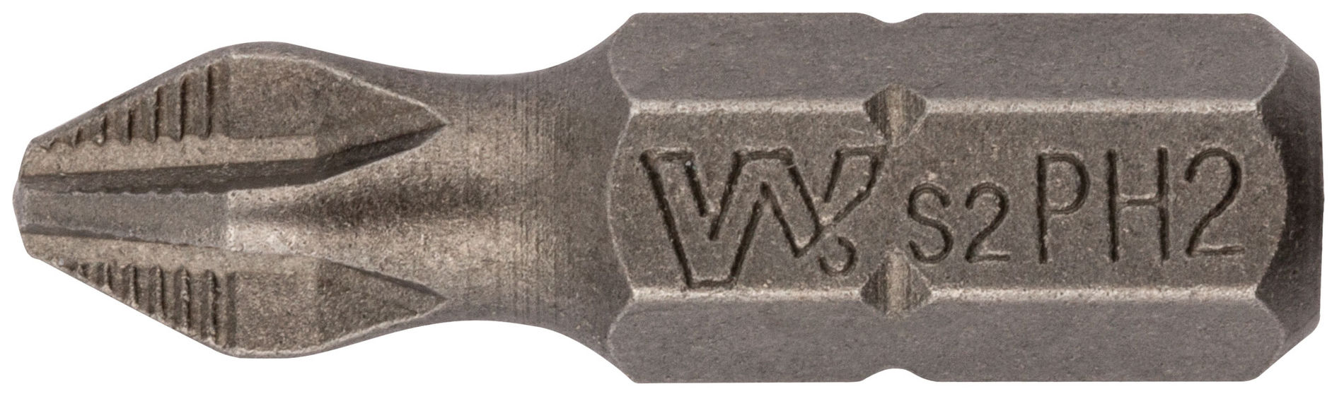 Биты WP, сталь S2, с насечкой, Профи, 25 мм PH2, 20 шт. (57562)