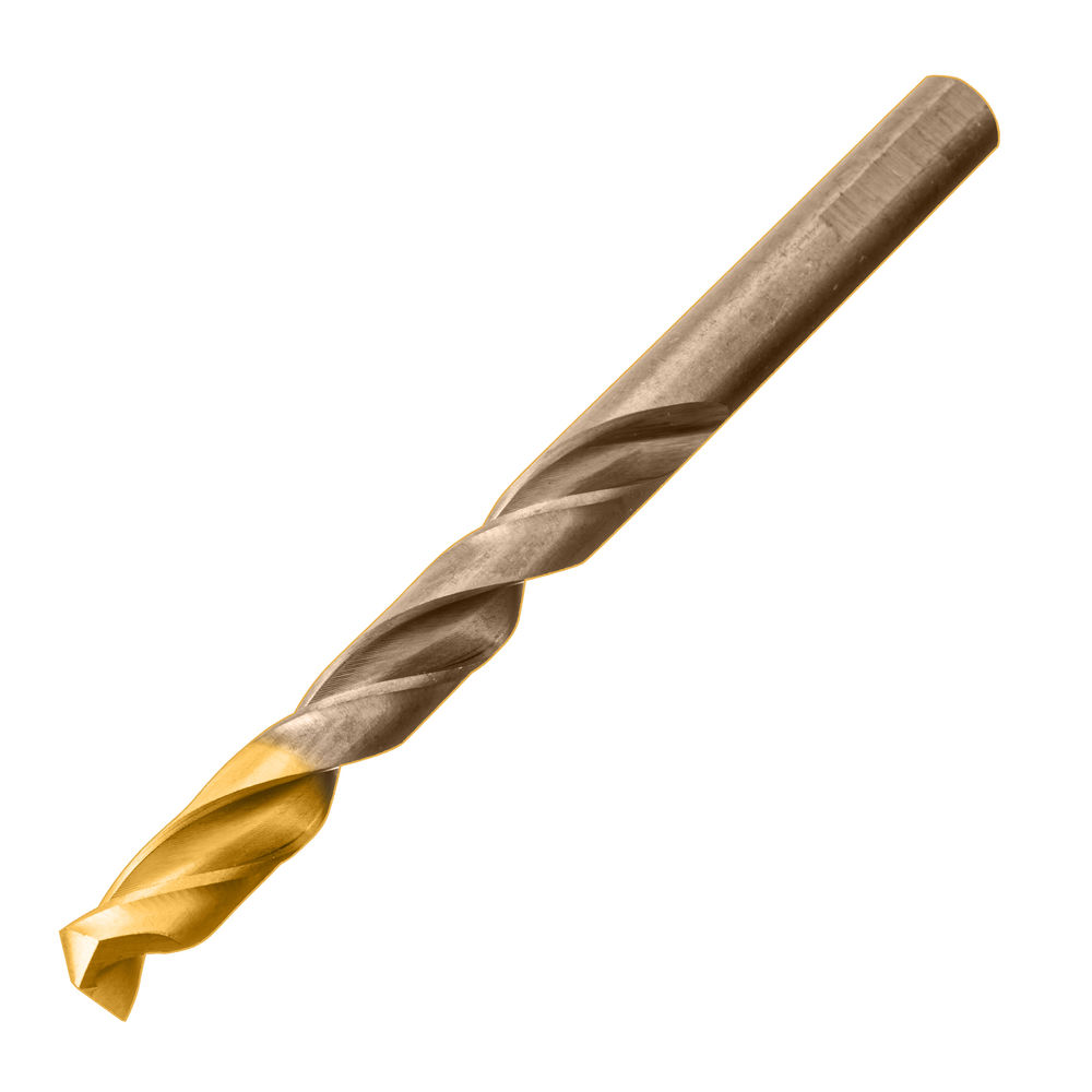 Набор сверл по металлу, 1-10 мм, Р6М5К8-TiN, Golden Tip, 10 шт Denzel (723005)