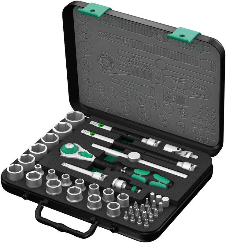 Набор с трещоткой 3/8 43 предмета Wera 8100 SB 2 Zyklop Speed WE-003594