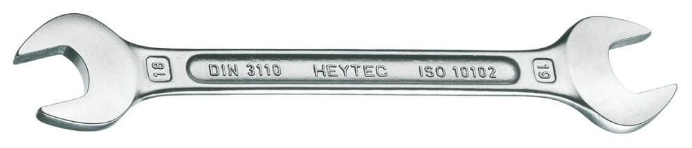 Ключ гаечный рожковый двусторонний 30x32 мм, Cr-V, хром, DIN 3110, HEYCO HE-50800303280