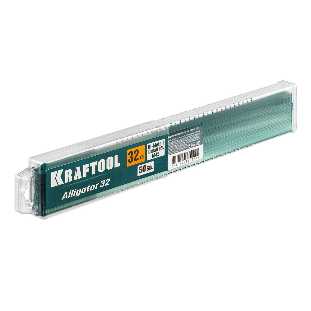 Биметаллическое гибкое полотно по металлу Alligator-32, 32 TPI, 300 мм KRAFTOOL 15942-32