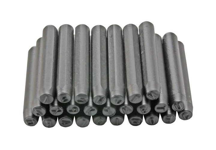 Клейма буквенные № 12 латиница твердосплавные БЗТС