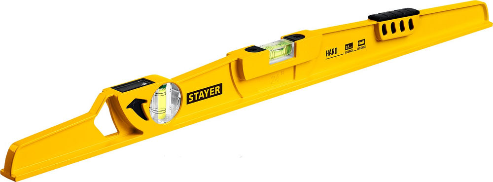 Уровень литой HARD, 600 мм, с зеркальным глазком STAYER Professional 3483-060