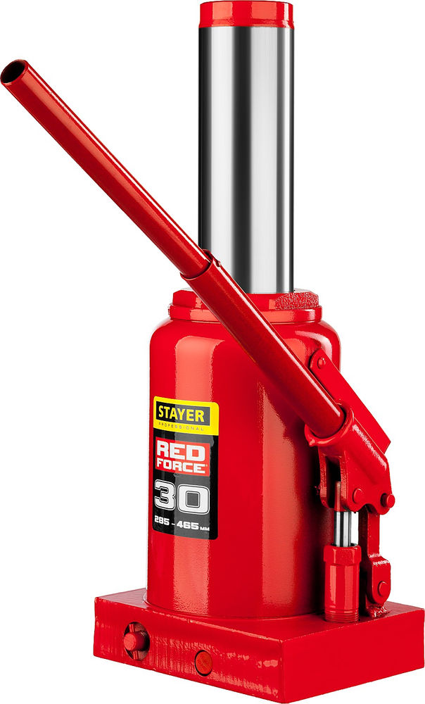 Домкрат бутылочный гидравлический 30 т, 285 - 465 мм RED FORCE Professional STAYER 43160-30