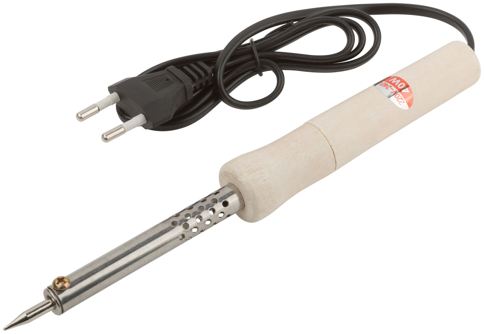 Паяльник деревянная ручка 40 Вт (60467М)