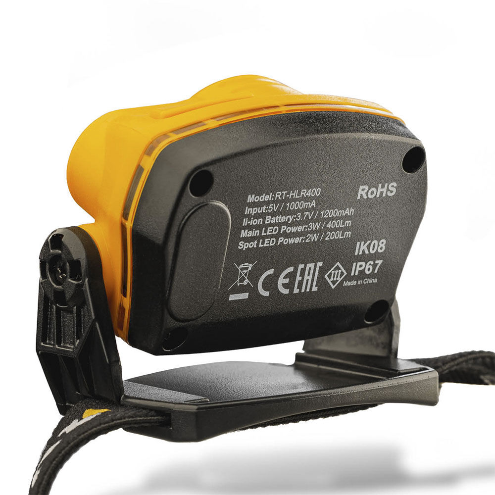 Фонарь налобный аккумуляторный RUNTEC RT-HLR400