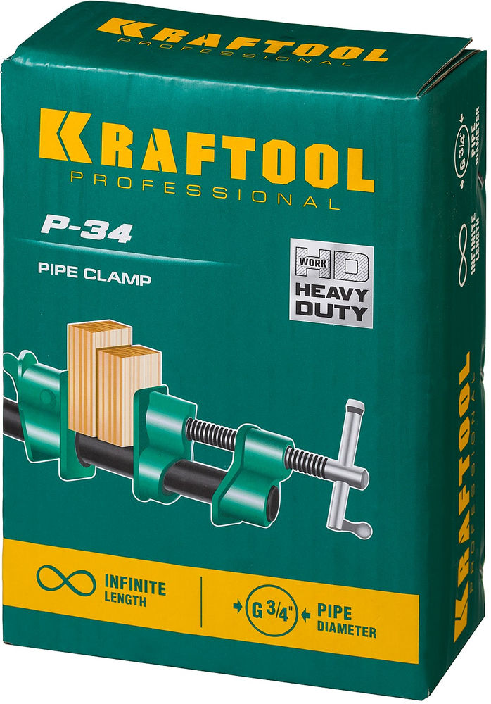 Трубная струбцина PC-34, 3/4 KRAFTOOL 32302-1