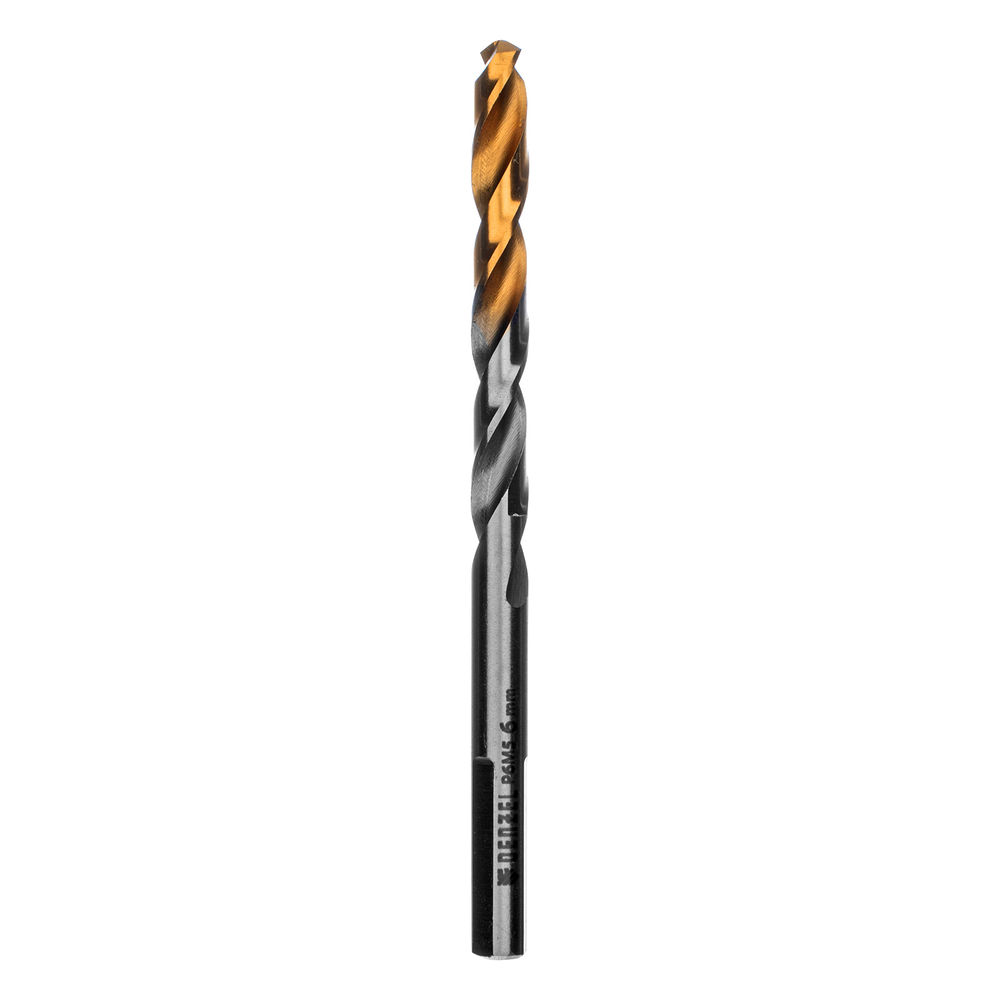 Сверло спиральное по металлу 6 x 93 мм, Р6М5, Golden Tip Denzel (718235)