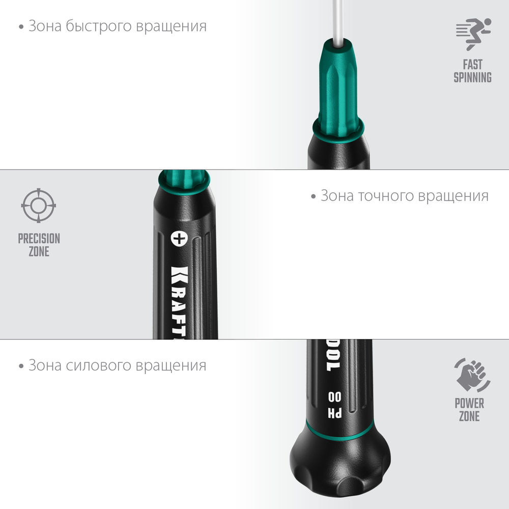 Отвертка для точных работ Precision PH00 KRAFTOOL 25682-00