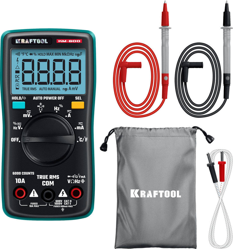 Цифровой мультиметр KM-600 KRAFTOOL 59854