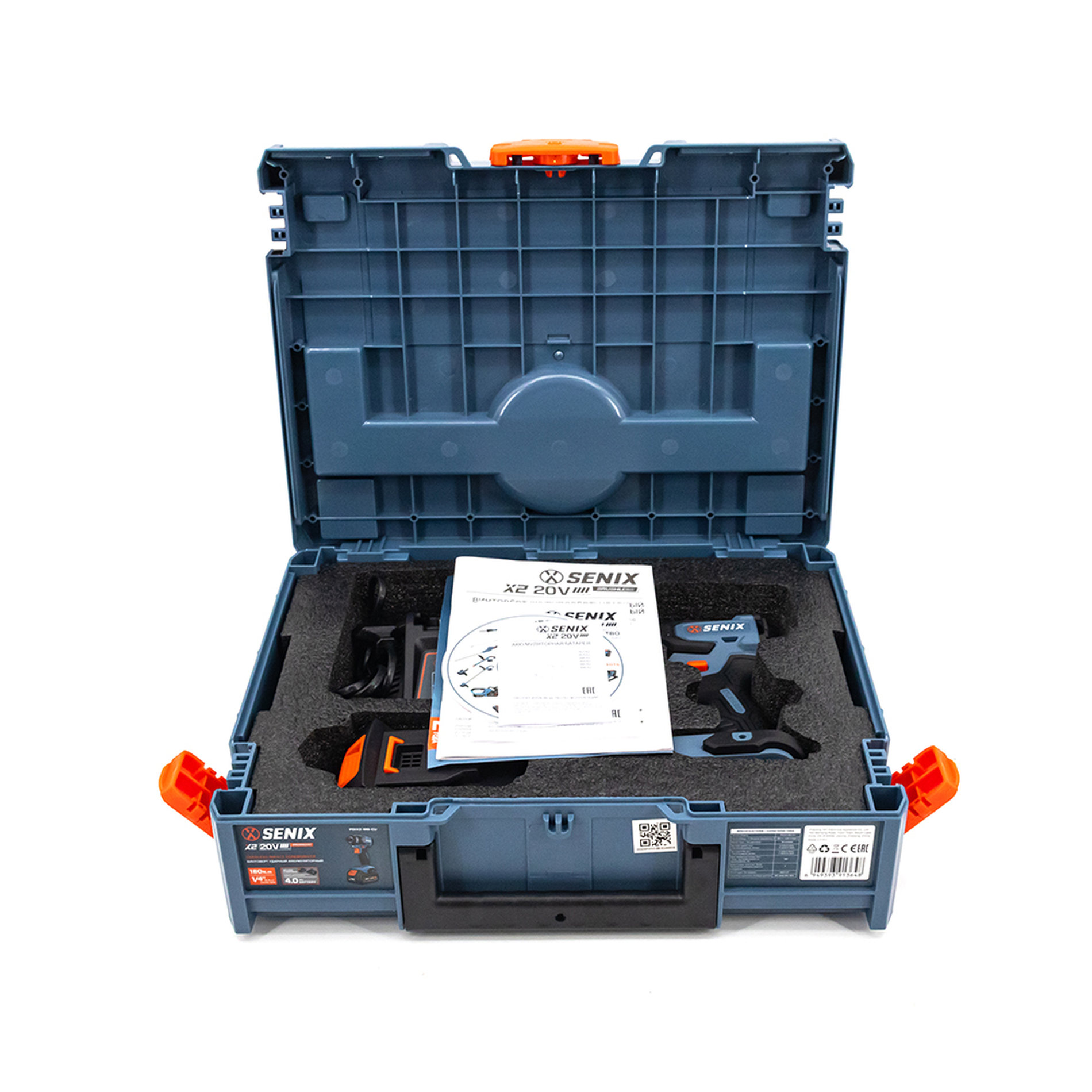 Импульсный шуруповерт, 180Нм, 1х4Ач, ЗУ, кейс X2 20В