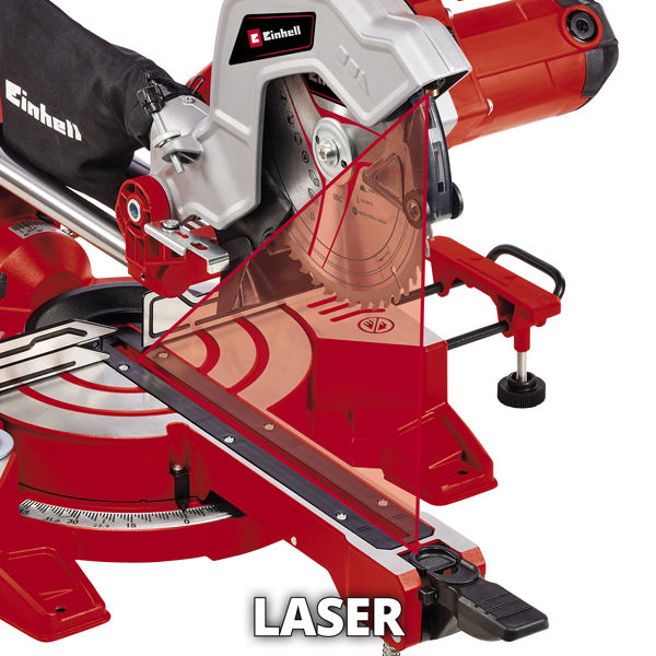 Пила торцовочная Einhell TC-SM 254, 1900Вт,254х30мм х48 зб,пропил 305х85мм,лазер (4300385)