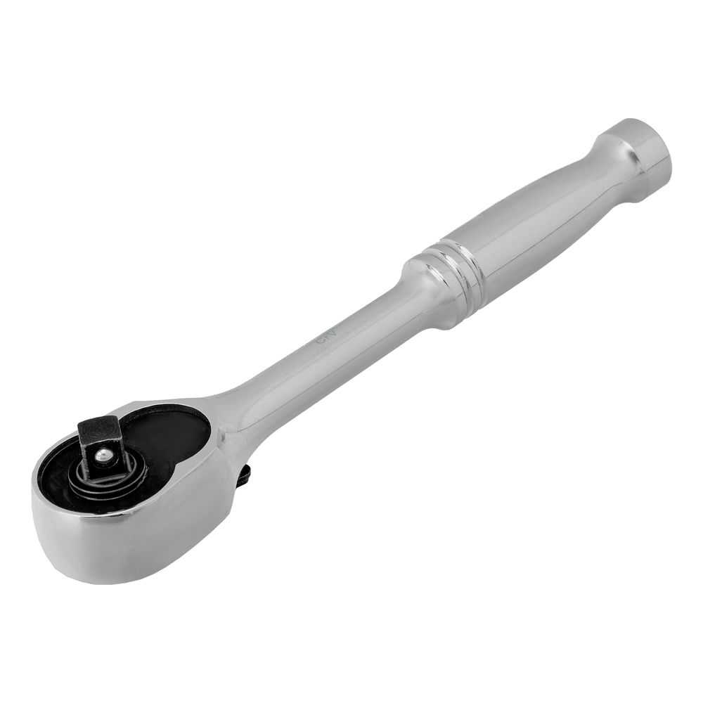Ключ-трещотка 1/4, CrV, 120 зубьев, цельнометаллический, хром Gross