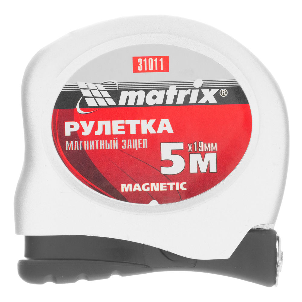 Рулетка Magnetic,5 м х 19 мм,магнитный зацеп Matrix