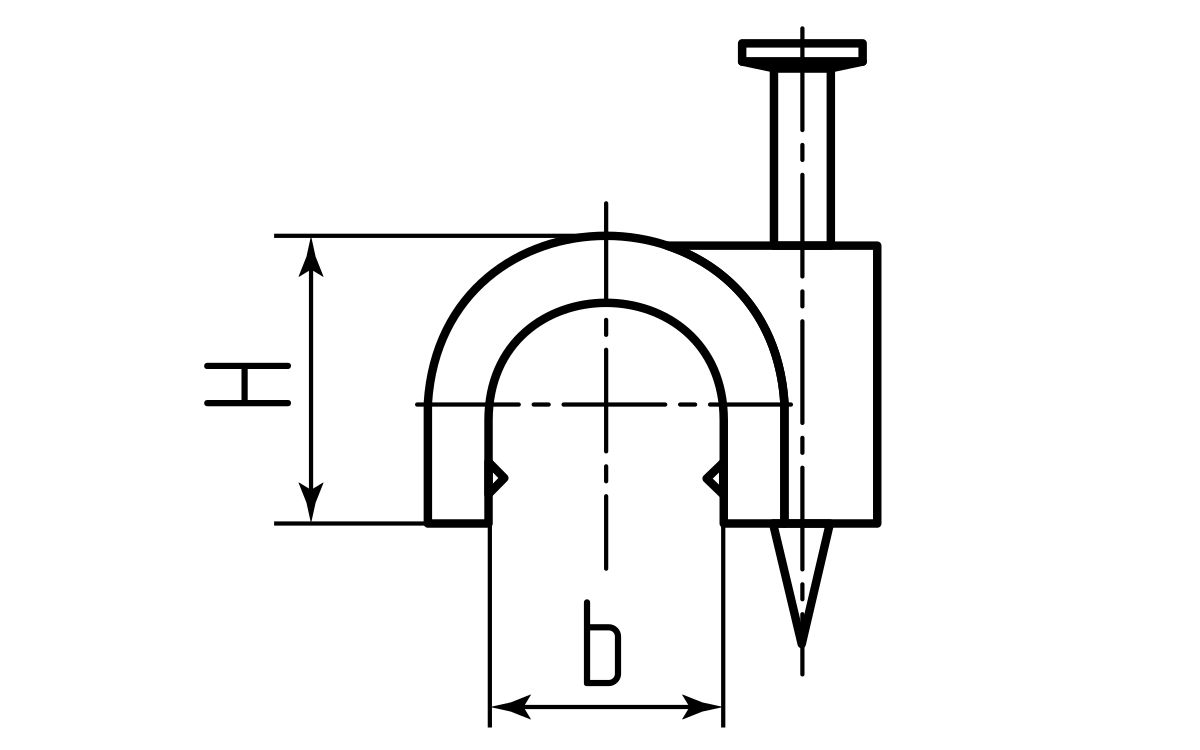 Скоба пластиковая СПК 5 (50шт) (Fortisflex) (49459)