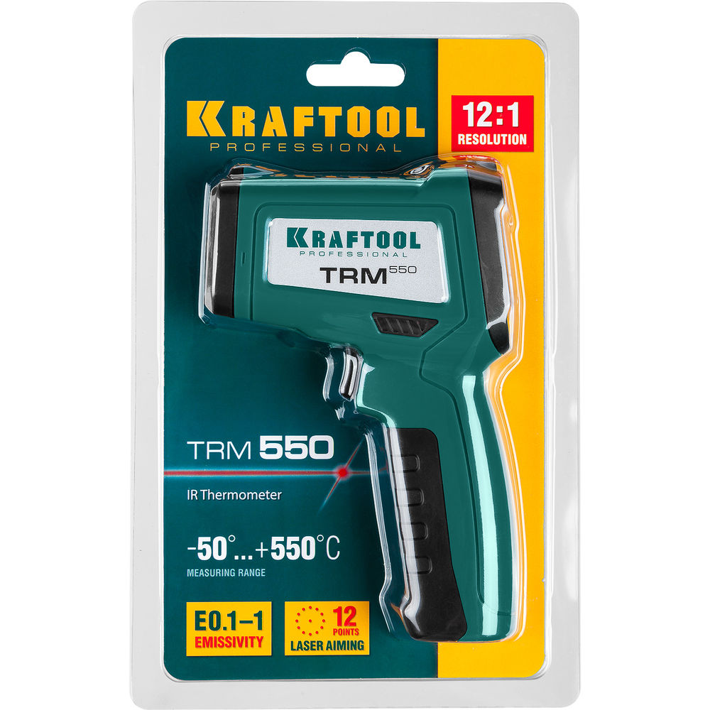 Пирометр инфракрасный TRM-550, –50° +550°С KRAFTOOL 45705-550