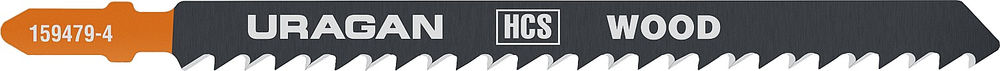Полотна для лобзика T-хвост., быстрый рез, HCS, шаг 4 мм, 100 мм, 2 шт T344D URAGAN 159479-4