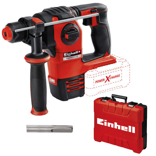 Перфоратор аккумуляторный Einhell PXC HEROCCO 18В,BL,3 режима,2,2Дж,20мм + 1 акк.4Ач 18В + ЗУ 3А (4513900SET)