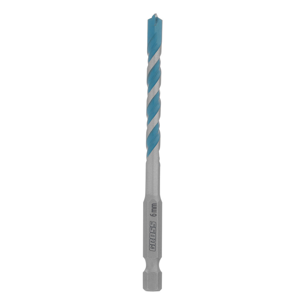 Сверло универсальное, Multipurpose PRO, 6-гр. хвостовик, 6мм Gross (706012)