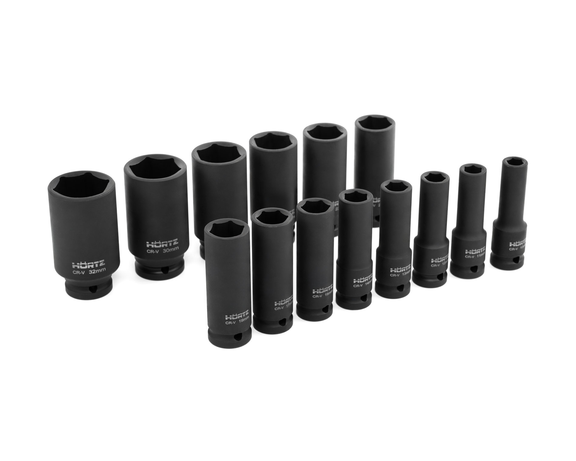 Набор головок ударных 1/2" (10 - 32мм) 14 предметов, HORTZ