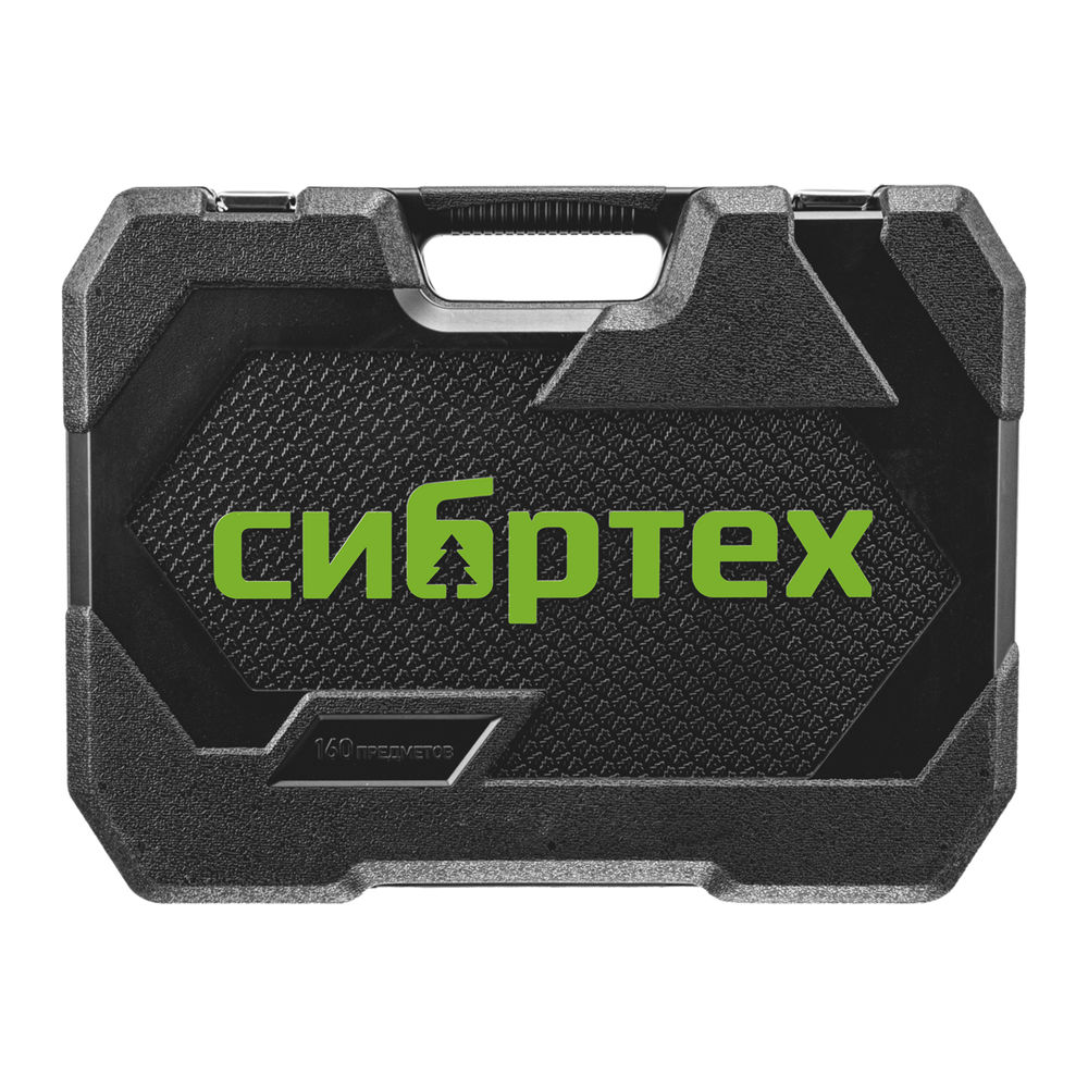 Набор инструментов, 1/2, 3/8, 1/4, пластиковый кейс 160 предм. Сибртех