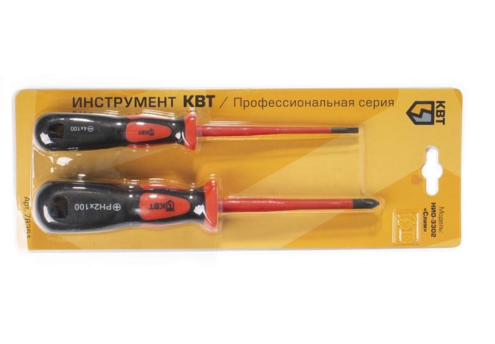 Набор диэлектрических отверток Слим НИО-3302 (КВТ) 78351