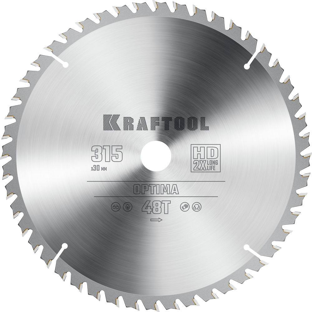 Пильный диск по дереву Optima, 315 х 30 мм, 48Т KRAFTOOL 36951-315-30