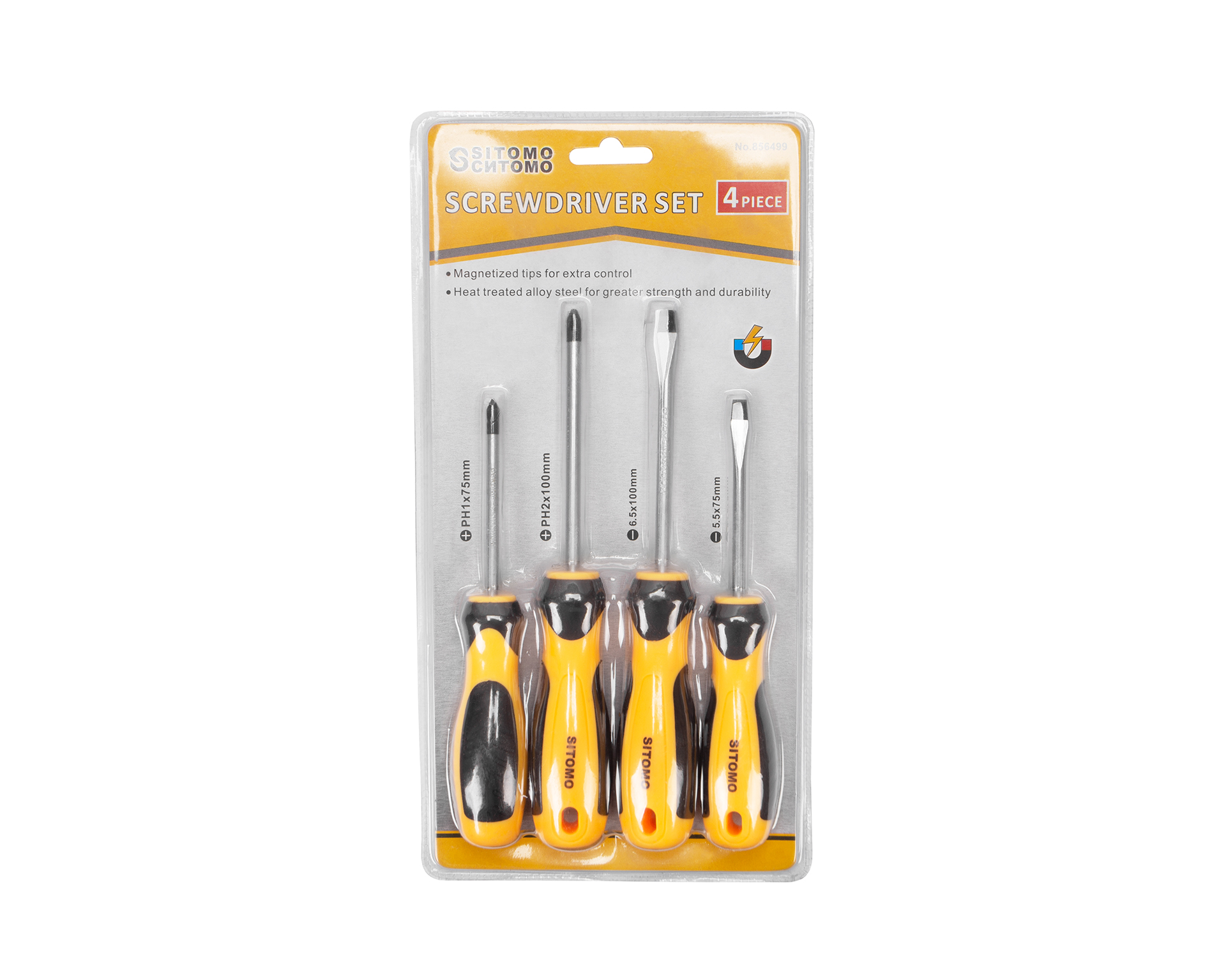 Набор отверток 4шт. (2шл.,2кр.) CrV SITOMO