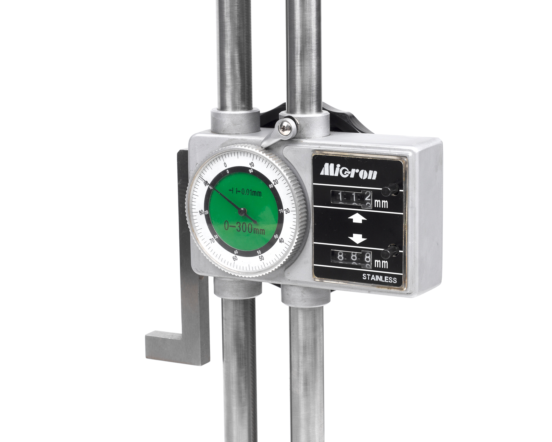 Штангенрейсмас ШРК- 450 0,01 с круг.шкалой дв.стойка Микрон