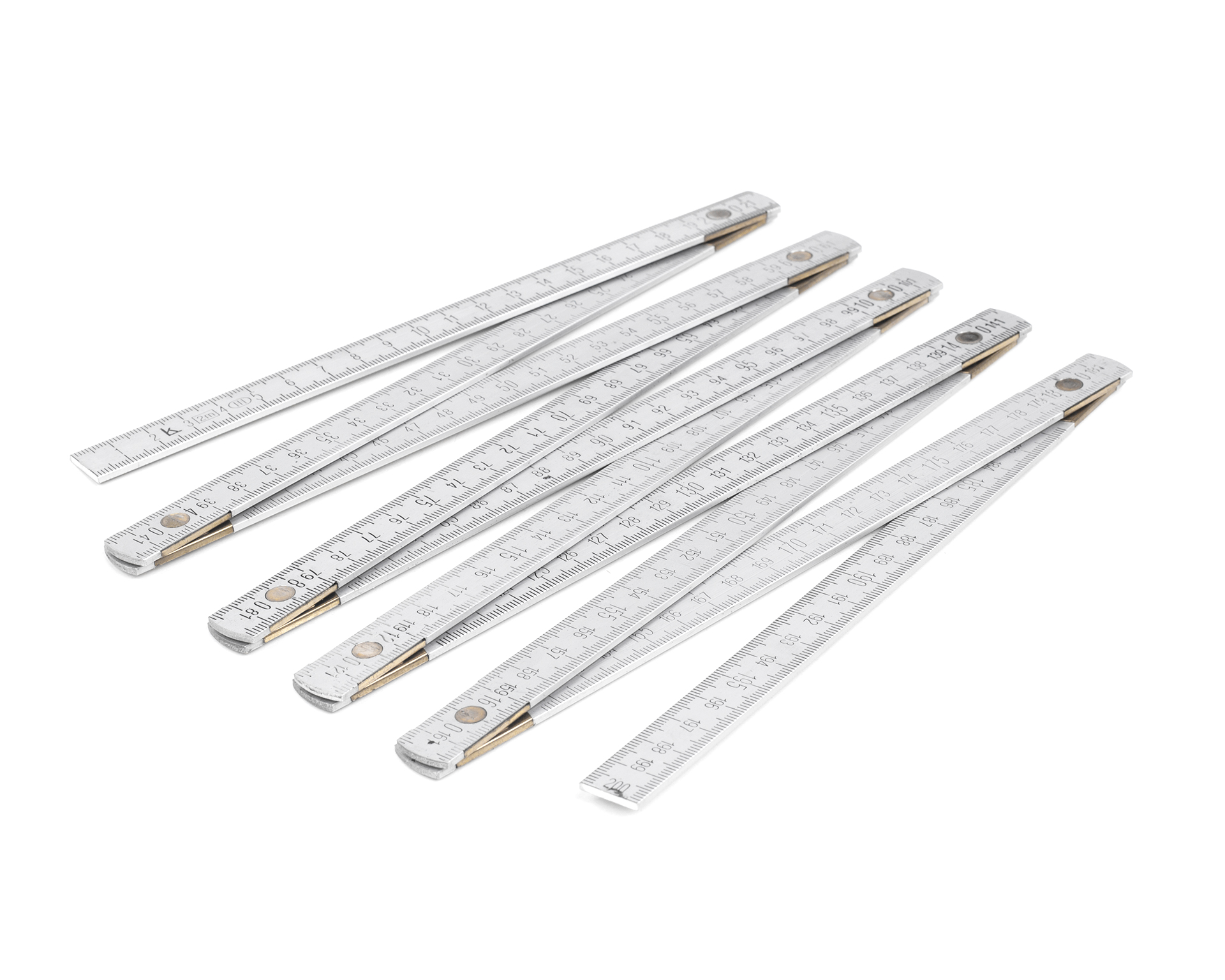 Метр складной 2м КЛБ (алюминиевый)